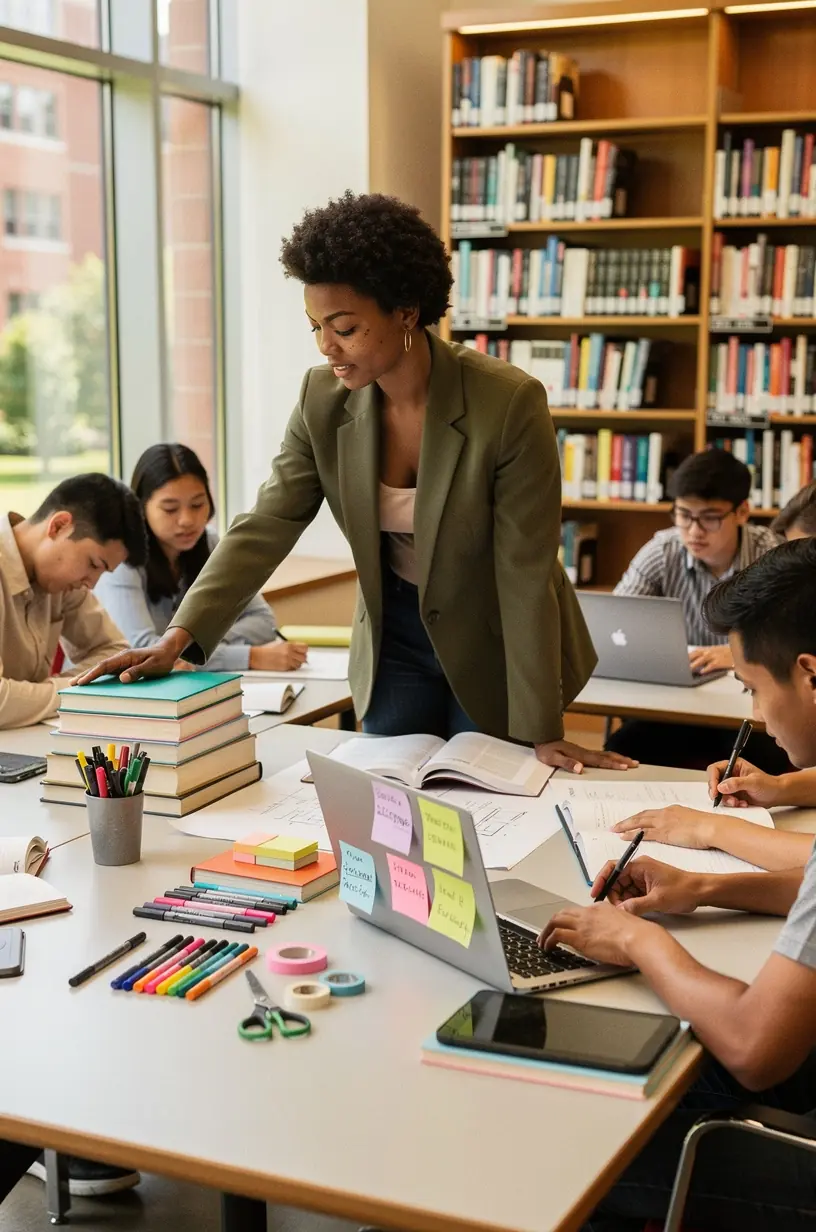 Team collaborating on task delegation for improved productivity.